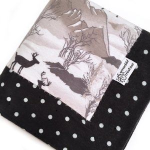 NEW Outdoors Deer Baby Blanket, flannel HANDMADE